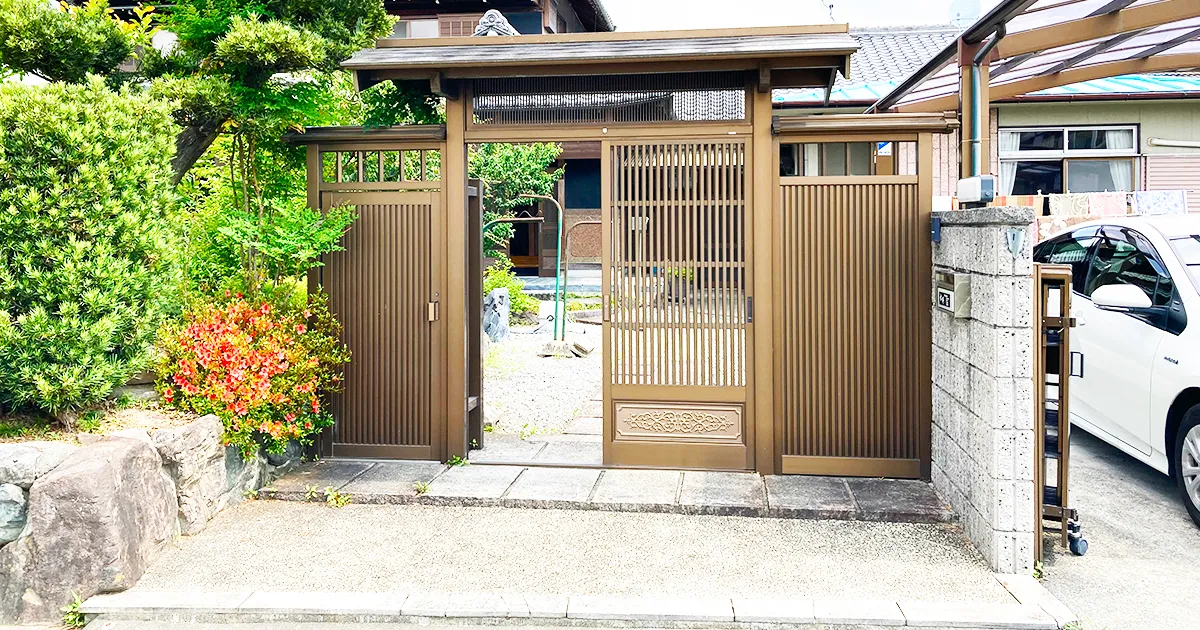 柳津店　お庭の解体