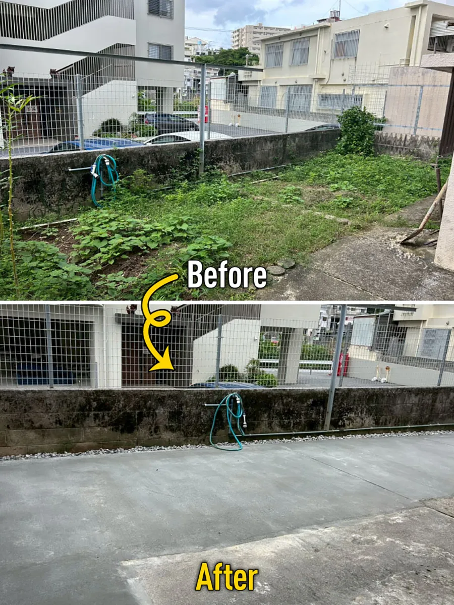 ガーテリア雑草対策庭リフォーム工事施工例