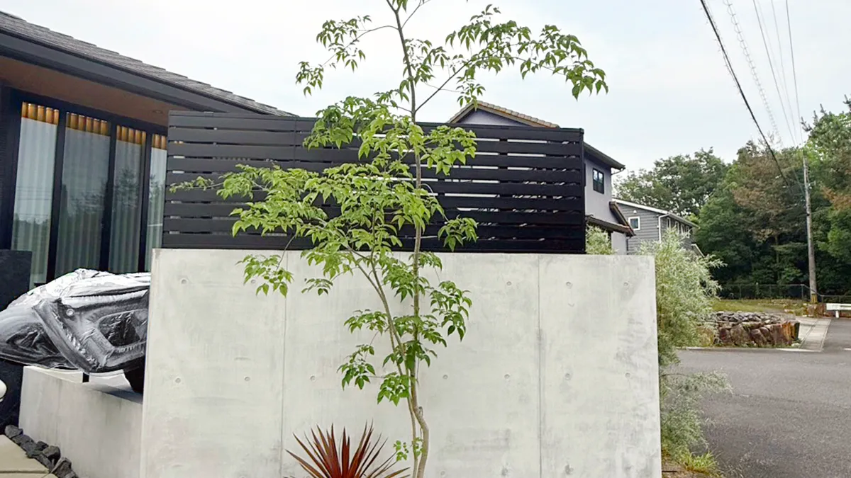 目隠しフェンス増設施工例