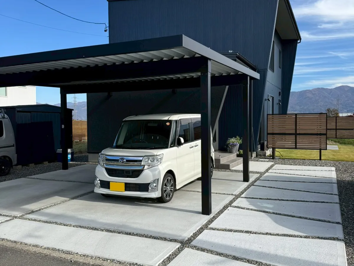 ガーテリア折半カーポート施工例