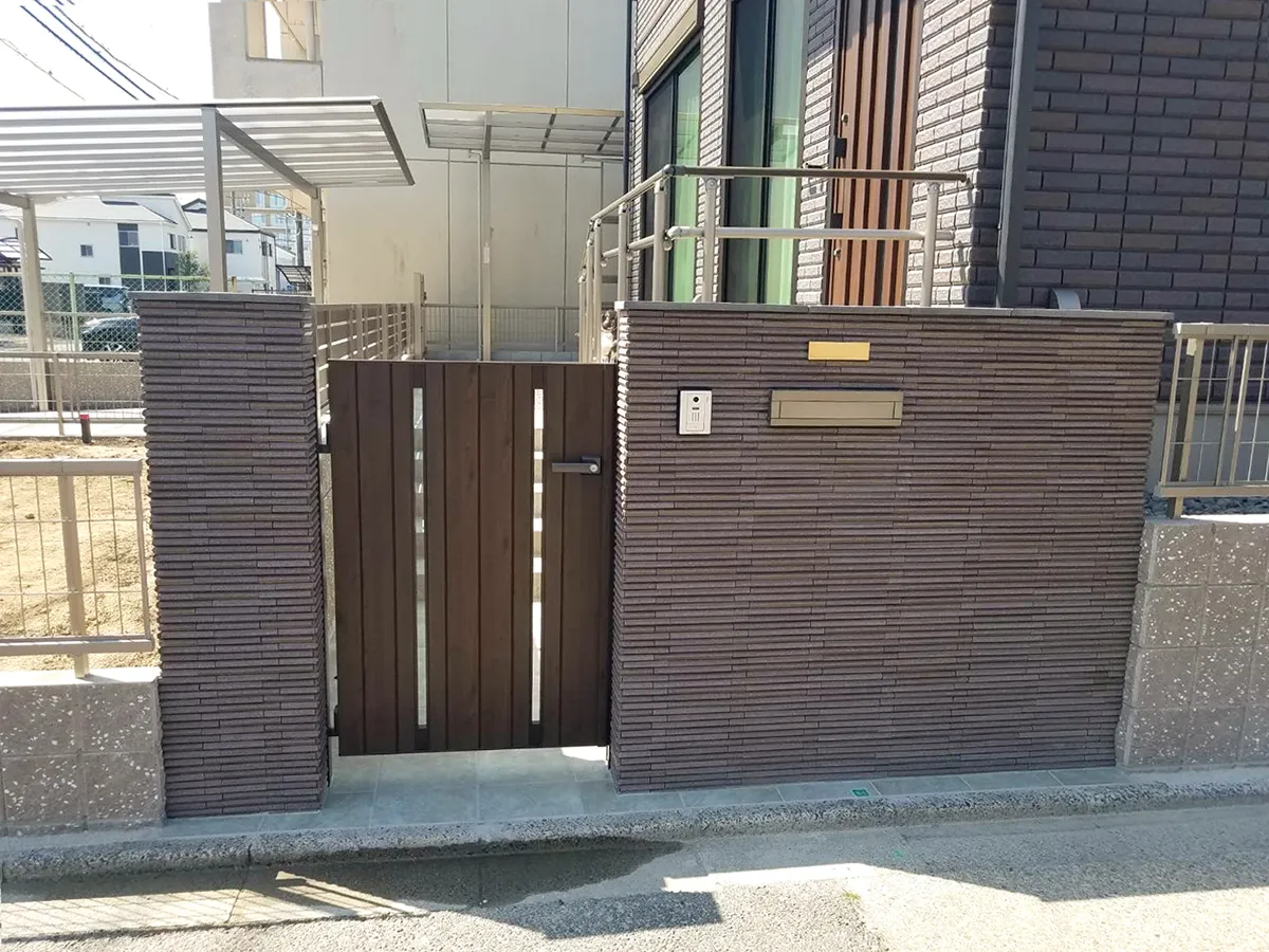 ガーテリア片開き門扉施工例