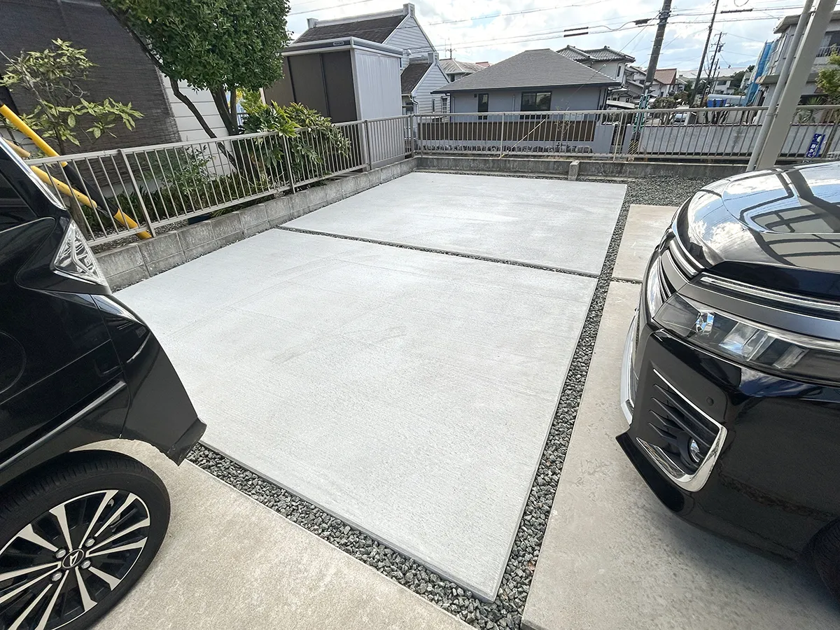 砂利駐車場リフォームコンクリート工事